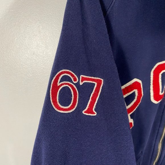 Polo Ralph Lauren 67' Felt Spellout full zip varsity jacket mens size medium - Picture 5 of 8